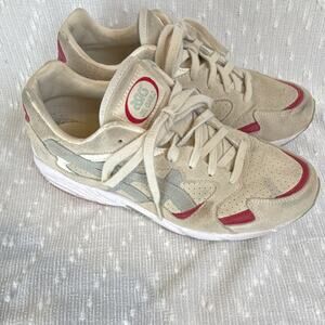 ASICS Gel Diablo Beige Red Gray White Men's Low Top Athletic Sneakers 1193A014